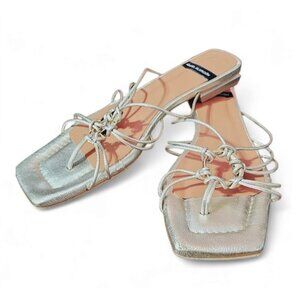 Elegant Silver Women's Sandals